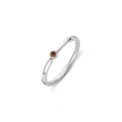 Discount Melano Jewelry Melano Friends Mini CZ Ring Smoked Topaz