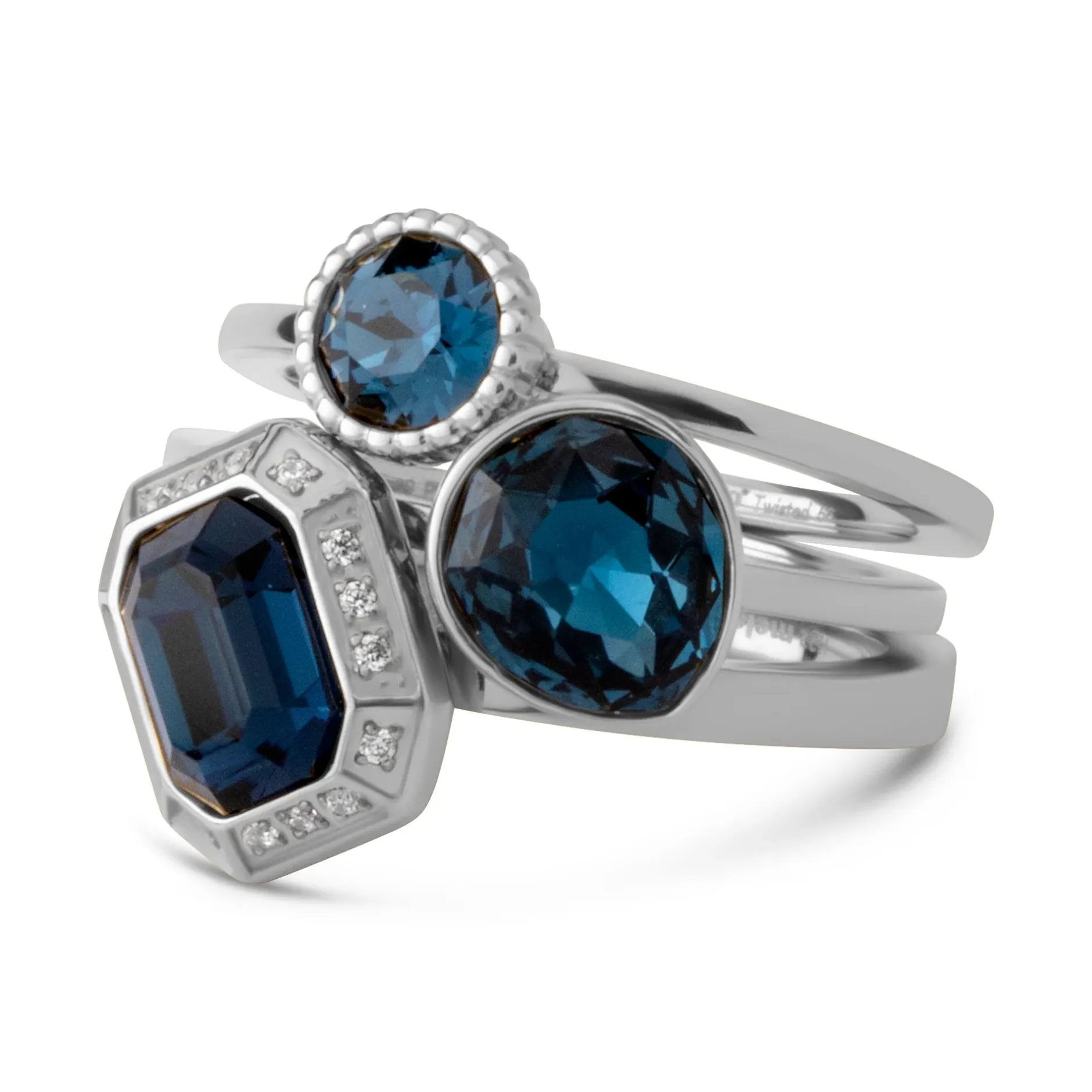 Hot Melano Jewelry Melano Twisted & Vivid Paint It Blue Ringen Set