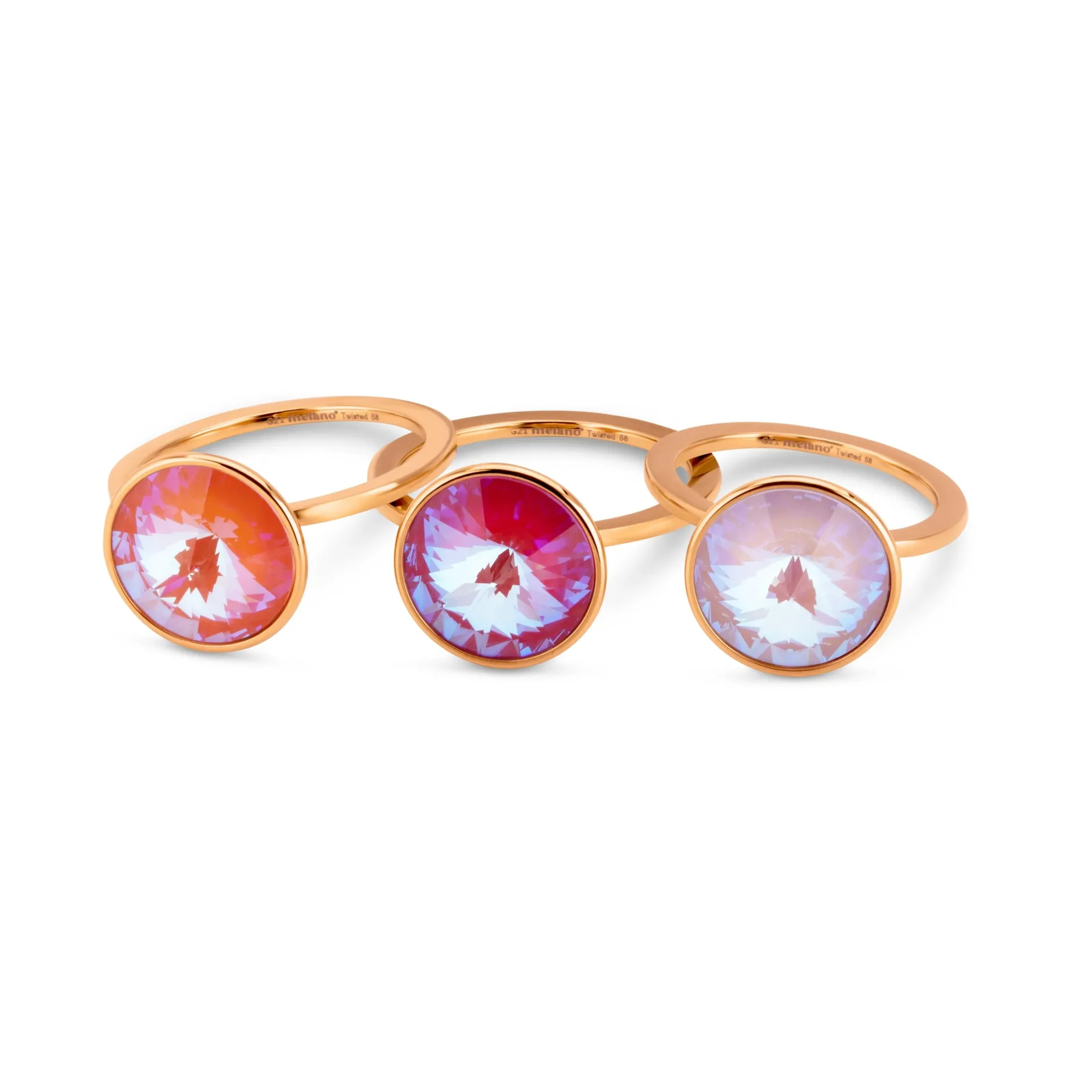 Sale Melano Jewelry Melano Twisted Chase The Sun Ringen Set