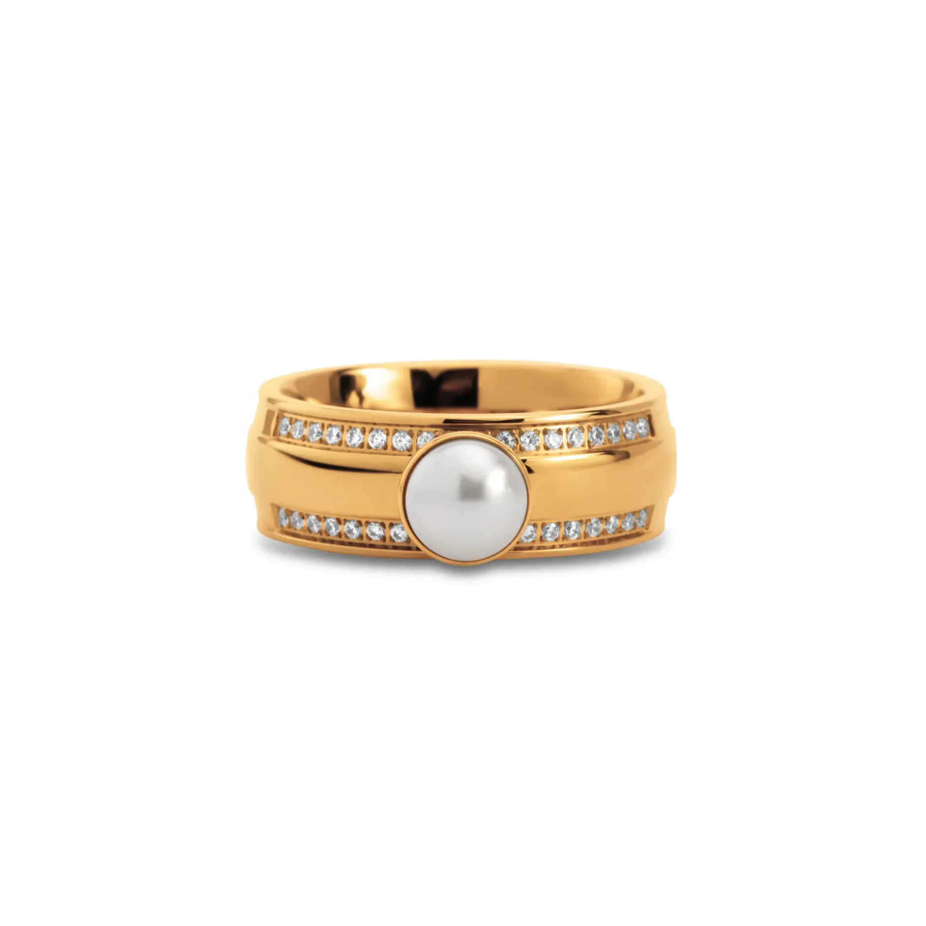 Outlet Melano Jewelry Melano Twisted Girls Love Pearls Ring Set