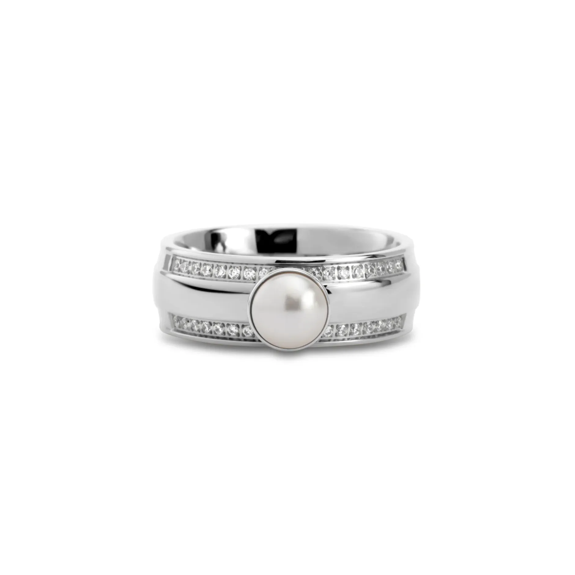 Outlet Melano Jewelry Melano Twisted Girls Love Pearls Ring Set