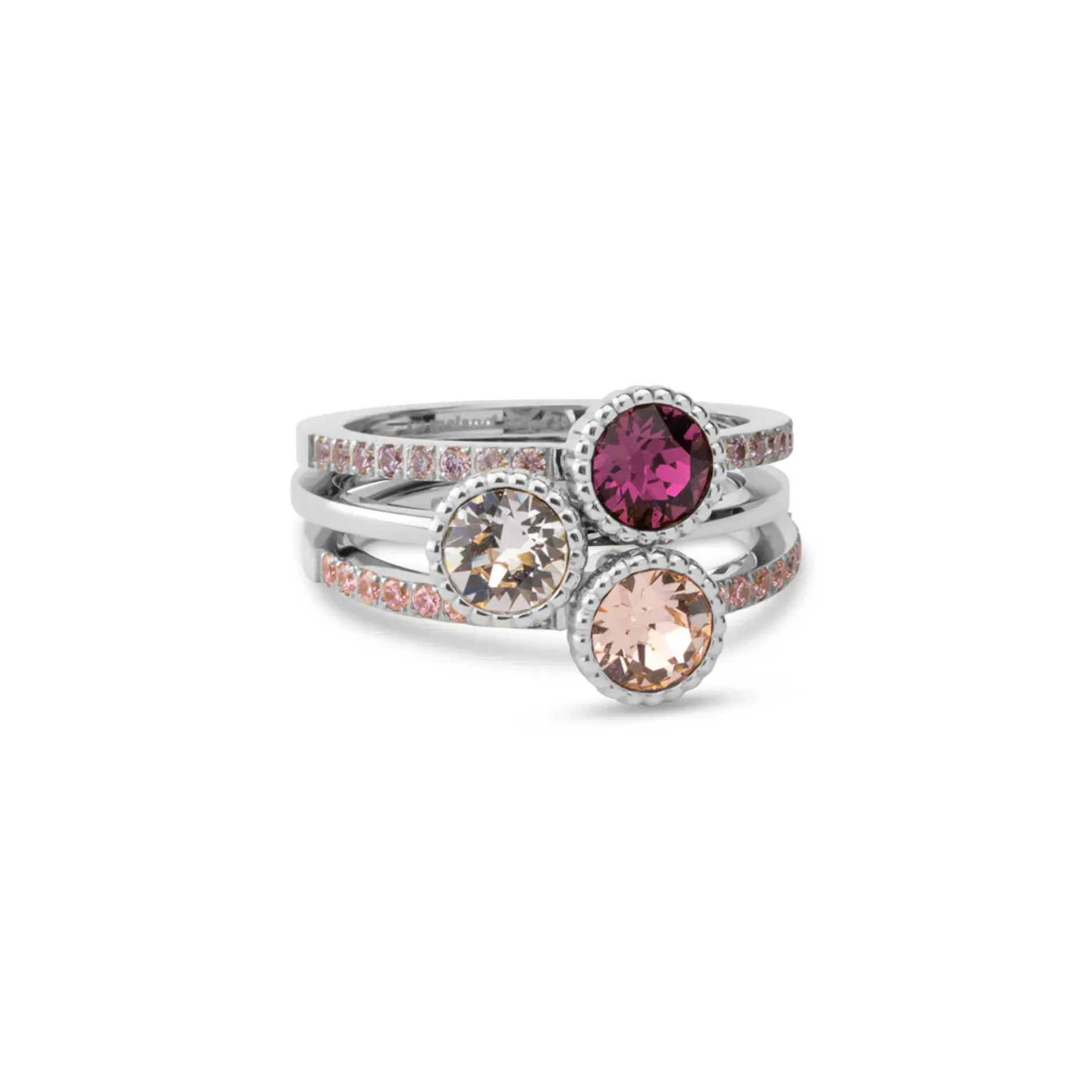 Hot Melano Jewelry Melano Twisted Purple Gleam Ringen Set